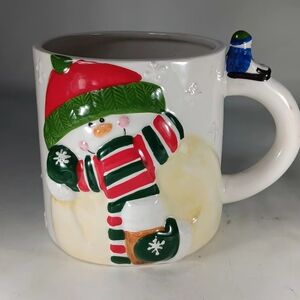 Festive Snowman Holiday Mug 16 Oz.